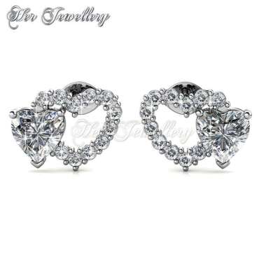 Her Jewellery Dear Love Earrings - Anting Crystals