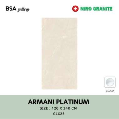 NIRO GRANITE BIG SLAB 120X240 ARMANI PLATINUM / GRANIT LANTAI DINDING