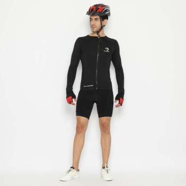 Baselayer Waldos Round Full Zipper Longsleeve Cycling Sepeda S