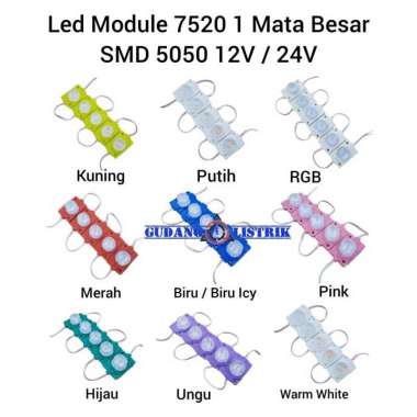 Led Module Anti Air 1 Mata 12V 24V SAMSUNG LED 7520 Jenis Cahaya Focus 12V Merah