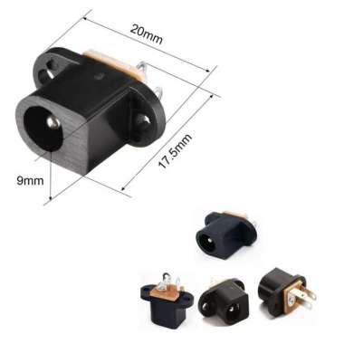 Socket DC Mount Board Female Lubang Jack DC 5.5mm 3 Pin