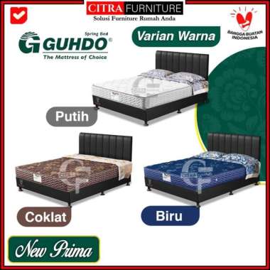 Guhdo Springbed New Prima 160x200x25 - Full set | Gudho Spring bed FULL SET MATRAS Biru
