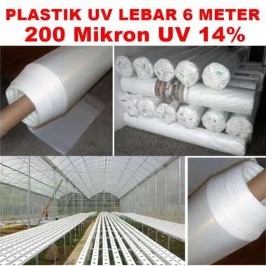 Plastik UV 200 Micron Lebar 6 meter Panjang 10 Meter Green house
