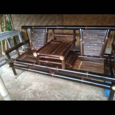 Kursi meja teras bambu klasik