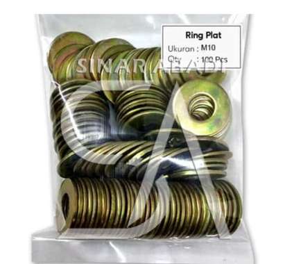 RING PLAT M 10 - RING PLAT BAUT M10 ISI 100 PCS