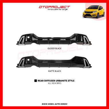 REAR DIFFUSER A.N BRIO 2018 URBANITE STYLE GLOSSY BLACK