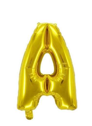 OEM SK-C390 Balon Foil Huruf Gold A-Z Balon Foil Angka 0-9 / Ballon Foil Abjad Alphabet Angka Polos