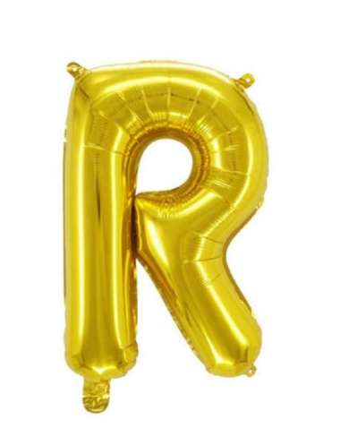 OEM SK-C390 Balon Foil Huruf Gold A-Z Balon Foil Angka 0-9 / Ballon Foil Abjad Alphabet Angka Polos 