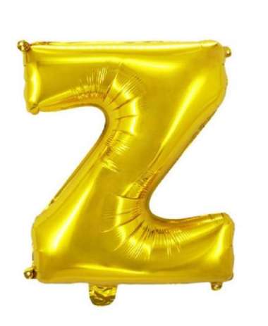OEM SK-C390 Balon Foil Huruf Gold A-Z Balon Foil Angka 0-9 / Ballon Foil Abjad Alphabet Angka Polos