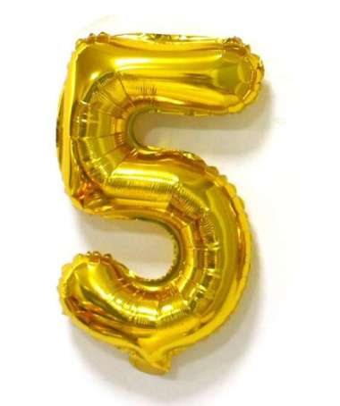OEM SK-C390 Balon Foil Huruf Gold A-Z Balon Foil Angka 0-9 / Ballon Foil Abjad Alphabet Angka Polos