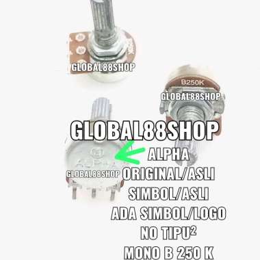 VARIABLE TRIMPOT POTENSIO MONO B250K B 250K ALPHA TAIWAN ORIGINAL ASLI