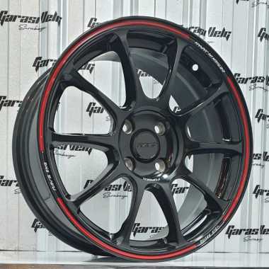 REP VELG RAYS ZE40 RING 16 BLACK RED VELG MOBIL MURAH GARASI VELG SURABAYA