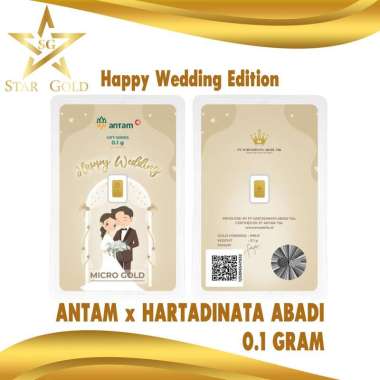 LOGAM MULIA MICRO GOLD ANTAM HARTADINATA 0.1 GRAM WEDDING INTER SERIES