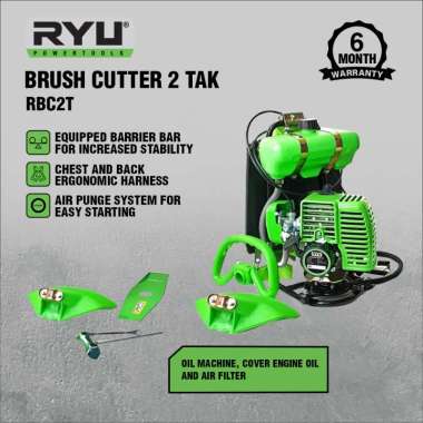 Ryu Brush Cutter 2 Tak Rbc2T - Mesin Potong Rumput Gendong Green -