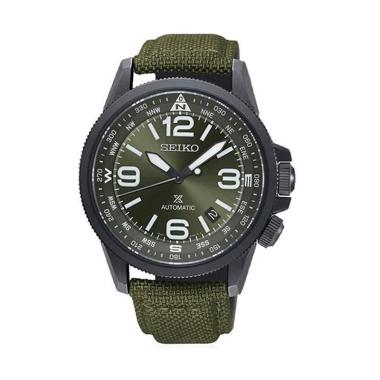 Seiko Prospex Land Men Nylon Strap Jam Tangan Pria [SRPC33K1] Black Green