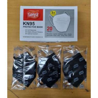 Masker KN95 Sensi Warna Hitam Black