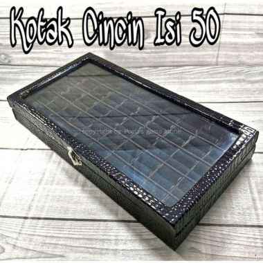 Kotak Cincin Batu Permata Box Kaca Isi 50 Premium isi 100