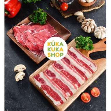Bundling Beef Slice US Shortplate 1 Kg + AUST Low Fat 500gr [Tangerang]