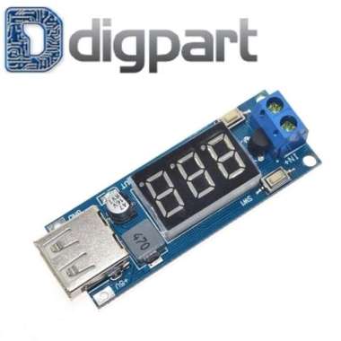 Charger USB 5V 2A Step Down Module Display dg Voltmeter Motor Mobil