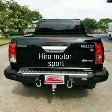 Bumper Belakang Hilux Revo mcc Black Chrome