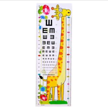 Stiker Tinggi Badan Anak Wall Sticker Dinding Kartun Pengukur Height - Girrafe Multicolor Multicolor