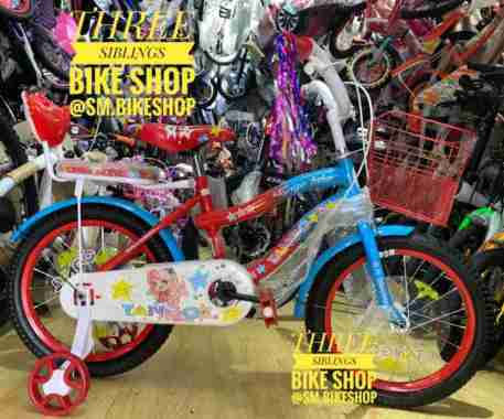 SEPEDA MINI ANAK PEREMPUAN TANGO 16 INCH RED LIGHT BLUE