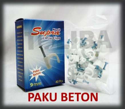 klem kabel 9mm 9 mm paku beton