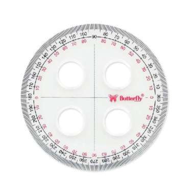 Busur Derajat Butterfly 360/10 CM (4 Lubang)