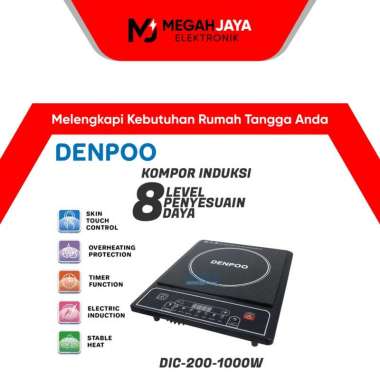 DENPOO KOMPOR LISTRIK / INDUKSI DIC 200-1000 LOW WATT (1 TUNGKU) GARANSI RESMI