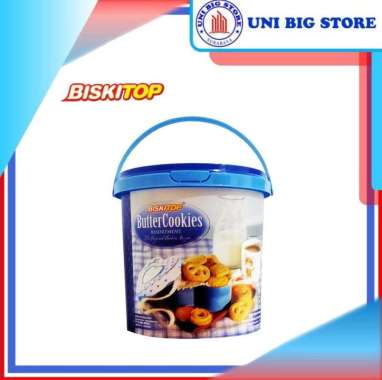 Biskitop Butter Cookies Assortment 370 gr Kaleng Handle Toples