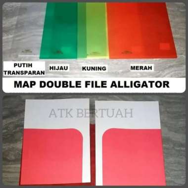 ALLIGATOR DOUBLE FILE CLEAR SLEEVE MAP PLASTIK KANTONG DALAM Alligator A4