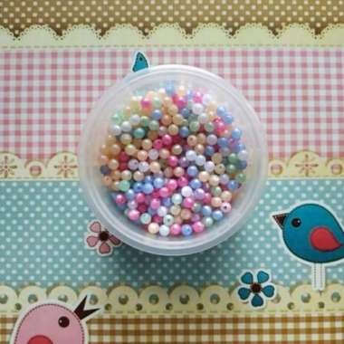 BEADS MOTE MUTE MONTE MANIK MERONCE BULAT 1. Pastel 6mm
