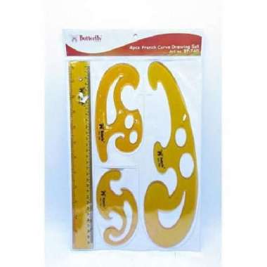BUTTERFLY BT740 FRENCH CURVE DRAWING SET PENGGARIS LENGKUNG POLA JAHIT