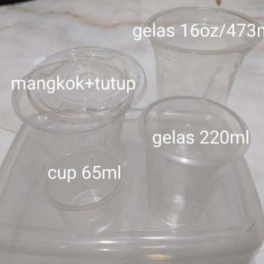 PLASTIK CUP MINUMAN JUS BESAR Cup 65ml