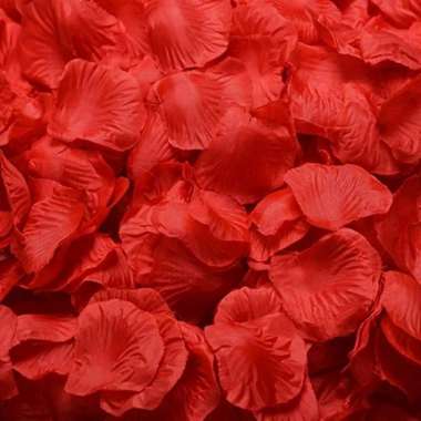 PLASTIC ROSE PETAL KELOPAK BUNGA MAWAR PLASTIK IMITASI Merah