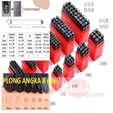 Plong angka 8mm / plong ketok angka 8mm/plong ketok/Pembolong Angka 8mm