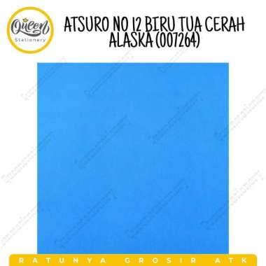 (1 PCS) KERTAS ATSURO ALASKA / KERTAS WARNA / KERTAS ASTURO / KERTAS WARNA POLOS BIRU TUA CERAH | 00