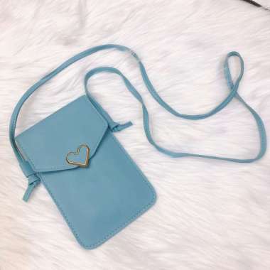 TAS HP TRANSPARAN WANITA LAYAR SENTUH TOUCHSCREEN TAS SELEMPANG HP HANDPHONE POUCH BAG MOTIF LOVE BL