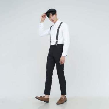 Suspender Tali Jojon Karet ikat pinggang pria dewasa besar A09 Hitam