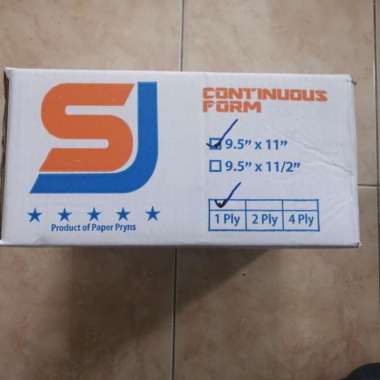 KERTAS CONTINUOS FORM 1 Ply 9,5 x 11 -SJ Premium