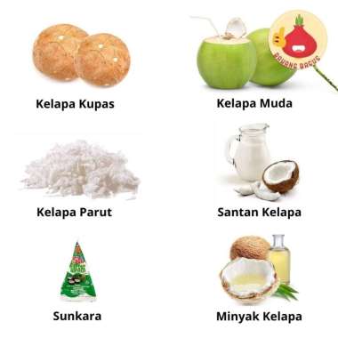Kelapa Muda / Kelapa Ijo / Kelapa Parut / Minyak Kelapa / Santan / Kara - Bawangbagus Kelapa Ijo 1 B