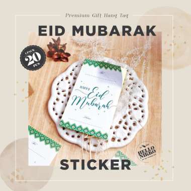 Eid label sticker idul fitri kertas seal kirim box