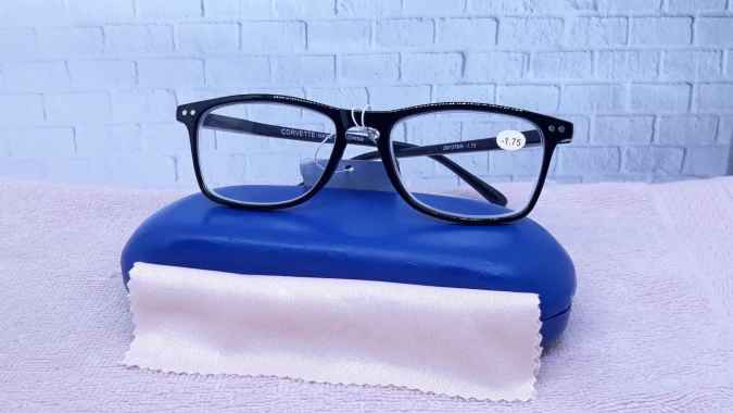 Kacamata minus Pria Wanita FREE BOX & KAIN LAP ZM 137 -1.75