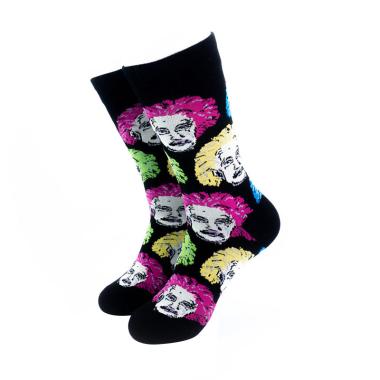 CoolDeSocks Motif Neon Einstein Kaos Kaki Unisex [Original] M BLACK