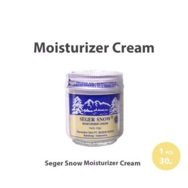 Seger Snow Moisturizer Cream Krim Pelembab Kemasan Botol Kaca - 30gr
