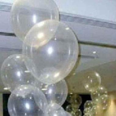 10 Pcs Balon Latex / Balon Karet Transparan Bening Polos