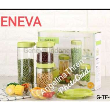 5PCS Toples Kaca Set Geneva - Toples Kaca Clear set 5 Ukuran