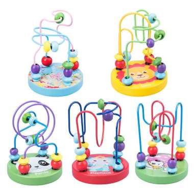FG Mini Round Beads Wire Maze game / mainan alur kawat kecil / Alat Hitung Anak ROUND BEAD OCEAN