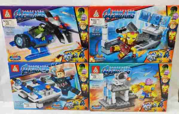 Bricks Block Super Heroes Superhero Avengers 4in1 Robot 66081