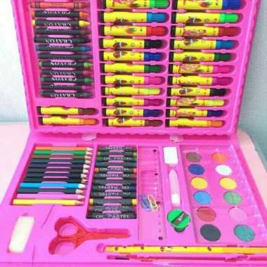 FG Crayon Set 150pcs / Krayon Mewarnai Anak 150pcs / Pensil Warna Set 150pcs CRAYON 86PCS PINK